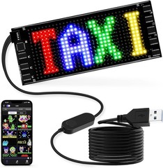 LED Sign for Car, 7”x3”Flexible LED Matrix Panel USB 5V Bluetooth Applicati…