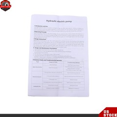 750W Electric Hydraulic Pump 10000 PSI 110V 60Hz 8L Capacity, Single Acting
