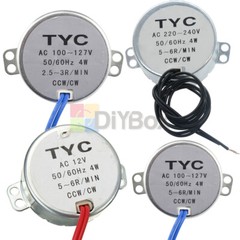AC 12V/110V/220V 4W 50/60Hz Synchronous Motor 2.5/3/5/6RPM For Microwave TYC-50