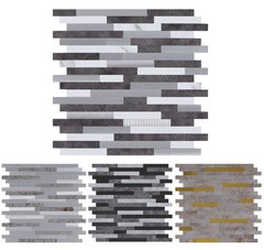 Ymmxge 10-Sheet Peel And Stick Backsplash Tilediy Marble Stone Metal Pvc Mixed