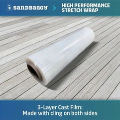 AmTopp High Performance Stretch Wrap – 80 Gauge – 18″ x 1500′ – MADE IN USA