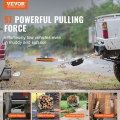 VEVOR Power Puller Come Along Winch 5 Ton 11023 lb Heavy Duty Pull Hoist 3 Hooks