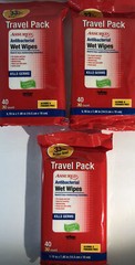 3pk 40ea =120 Total Assured Wet Wipes Cloths Travel Pk W Vitamin E + Aloe-SHIP24