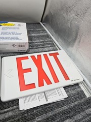 Mircom EL-7007RX-180 Thermo Plastic Exit Sign Backup Red IP Class IP20 180min