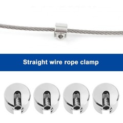 4 PCS Wire Rope Fixing Clip M4x2mm, Stainless Steel Stop Clamp Non Slip Grip