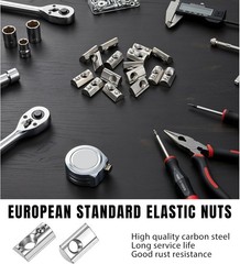 100 Pcs 40 Series M8 Thread T Spring Nut Carbon Steel European Standard M8 T Nut