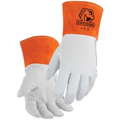 Black Stallion 25K Long Cuff Prem.Grain Kidskin TIG Weld. Gloves 2X-Large