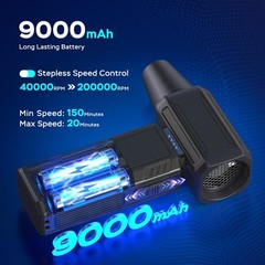 Compressed Air Duster,200000RPM Electric Portable Air Duster,Stepless Speed M…