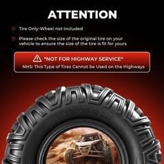 Set of 2 23×7-10 ATV UTV Tires All-Terrain Mud 4-Ply Non-Directional Tubeless