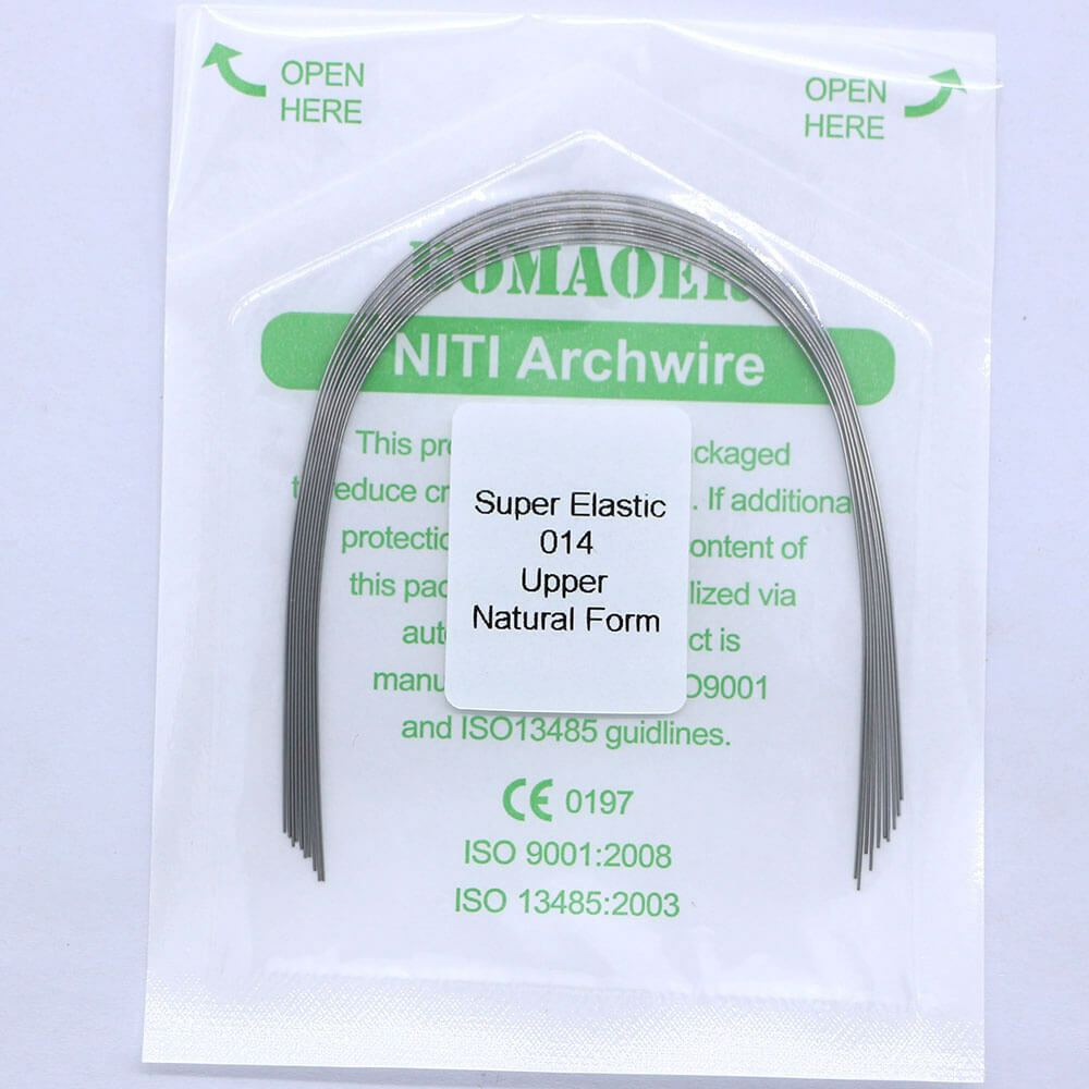 5-200Packs Dental Ortho Super Elastic Niti Round Arch Wire Nature Form 014 Upper