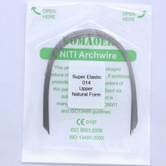 5-200PACKS Dental Ortho Super Elastic Niti Round Arch Wire 014 Upper Nature Form