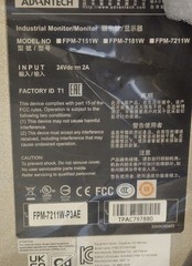 Advantech Touchscreen Monitor Model FPM-7211W-P3AE
