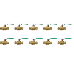 10 Pack XFITTING 1″ Press Ball Valve, Lead Free Brass, Full Port, ProPress