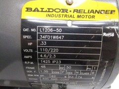 BALDOR L1206-50 110/120V 4.6/2.3A (AS PICTURED) NSNP