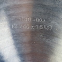 1810-003 12″ x 40 x 1SQG Tooth Carbide Tipped Saw Blade 1″ Arbor