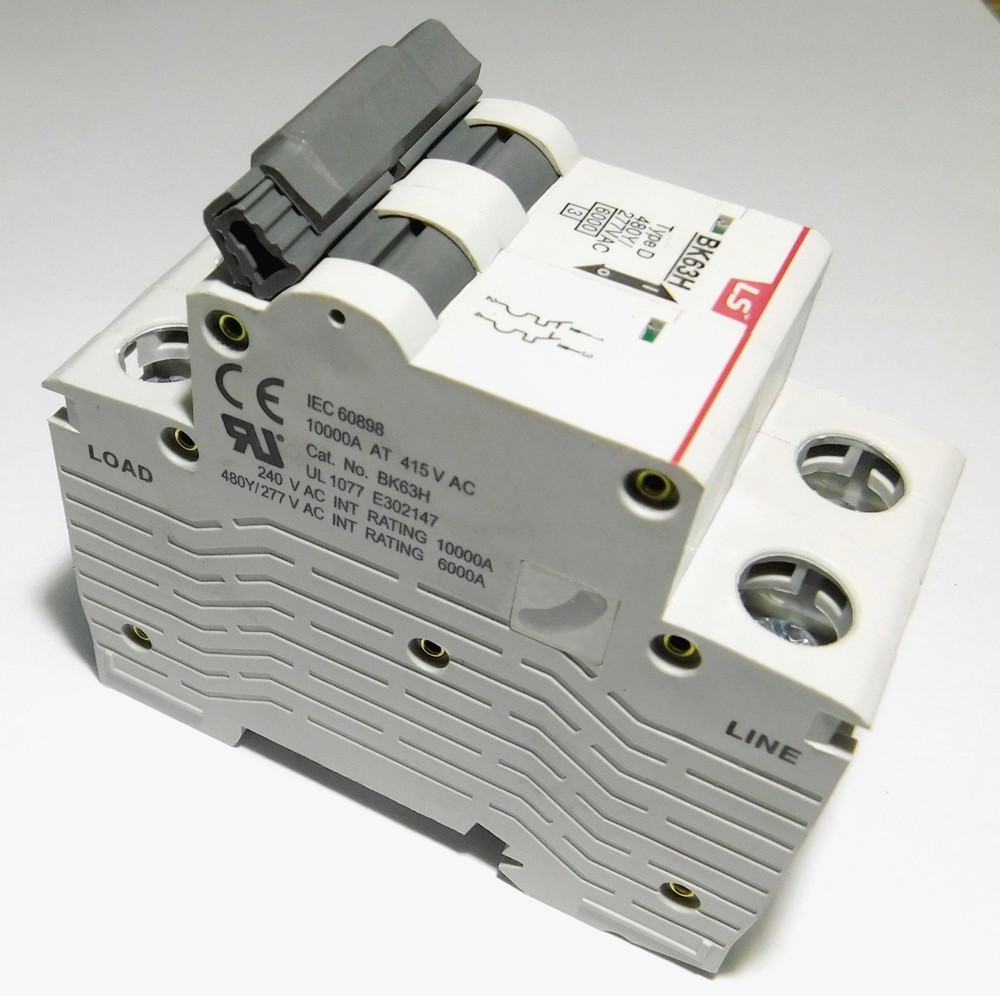 2 Amp LSis 2 Pole Din Rail MCB Circuit Breaker UL1077 6kA @ 480V; 10kA @ 240V