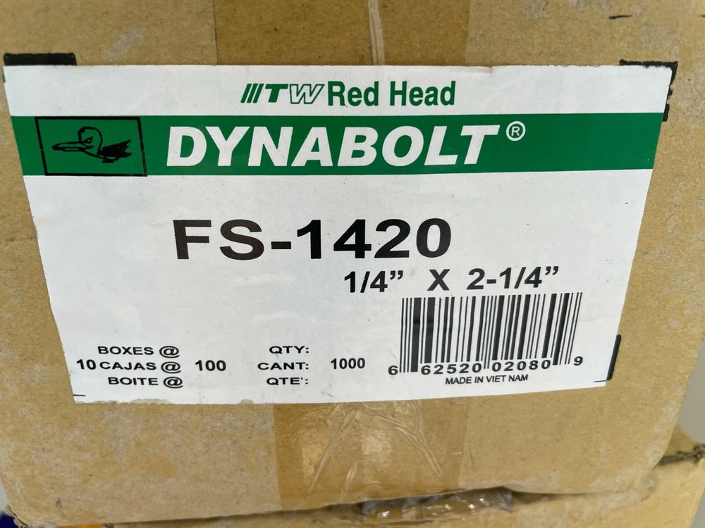 Red Head FS-1420 Dynabolt Phillips Flat Head 1/4-Inch by 2-1/4-Inch Sleeve Ancho