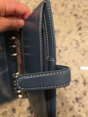 Filofax Holborn Personal Size Blue Deluxe Leather Ring Organizer / Planner