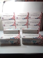 Disposable Face Mask Blue Health & Wellness 3-Ply Non-Medical 25pcs X Bx 14 Bxs