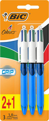 4 Colours Retractable Ballpoint Pens, Medium Point (1.0 Mm) Every-Day Writing Pe