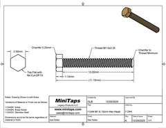 M2.0 x 10mm Hex Head Screw SS 100 Count #11250SS