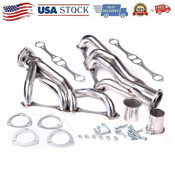 US|Exhaust Header for Chevy Small Block SB V8 262 265 283 305 327 350 400 MT0010