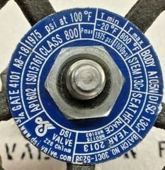 DSI 4101A8-18 Forged Steel Gate Valve 3/4″ CL 800 Socket X Thread 1975 psi CWP