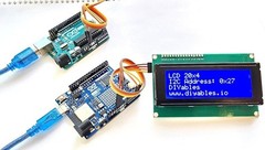 LCD 20×4 I2C TWI Display Module Blue Backlight Adjustable Contrast Arduino Uno