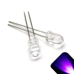 500 x LED 5mm UV Purple Ultra Bright Round Top LEDs Light Lamp RC Car PC T1 3/4