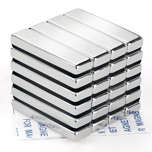 6-Pack Neodymium Magnets 2.36×0.39 inch – Extra Strong Adhesive & Rust-Resistant