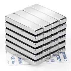 6-Pack Neodymium Magnets 2.36×0.39 inch – Extra Strong Adhesive & Rust-Resistant