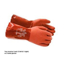Atlas 620 Double-Dipped PVC Chemical Resistant Gloves, Rough Finish Grip