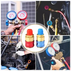 R134A A/C Quick Coupler Adapter Car High & Low Side HVAC SAE Male Flare Fitting