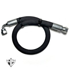 3/8″ Hydraulic Hose Assembly with (90°/Straight) #6 FEMALE JIC 37° Ends, 4800PSI