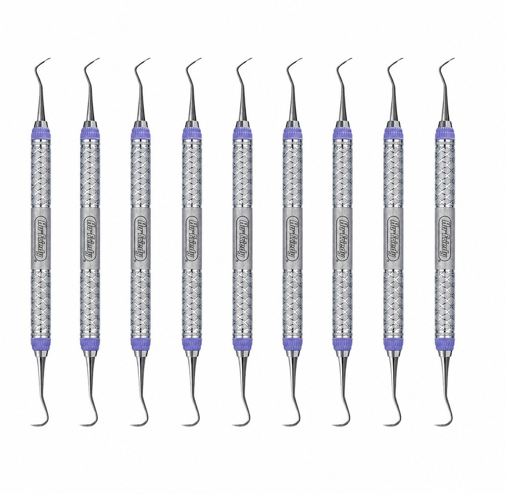 Hu-Friedy SNEV1/H59E2 Double End #1/H5 Dental Nevi Sickle Scaler #9 Handle