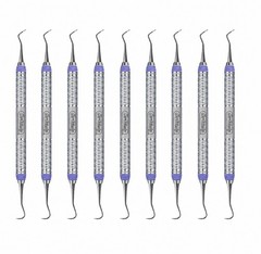 Hu-Friedy SNEV1/H59E2 Double End #1/H5 Dental Nevi Sickle Scaler #9 Handle