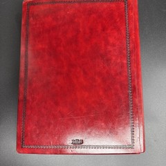Vtg Three Graces Leather Journal Scrapbook Handmade in Italy 12 “x 9” #2613