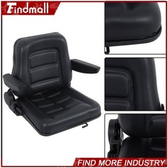 Findmall Universal Lawn Mower Forklift Tractor Seat W/ Sliding Track Armrest