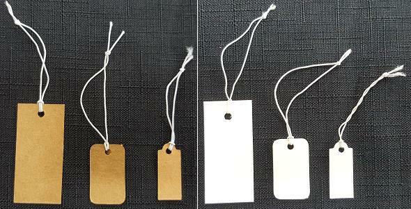 Elastic String Price Tags, Stretchy Strings Jewelry Price Label 100 Pieces