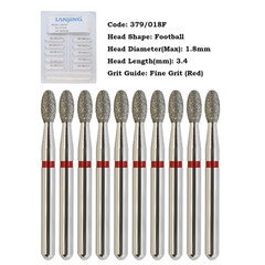 Dental Diamond Burs Football FG 368/023C 379/023 Egg Coarse Fine Grit High Speed