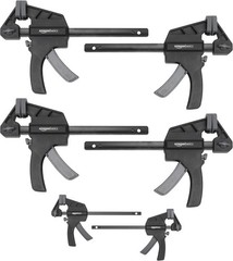 6-Piece One-Handed Quick-Release Trigger Clamp Set, 2×4-inch and 4×6-inch Bar