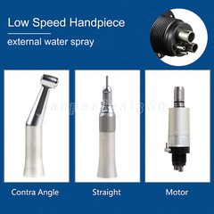 Dental Low Speed Handpiece /Kit Contra Angle Straight Air Motor 2/4Hole YX23