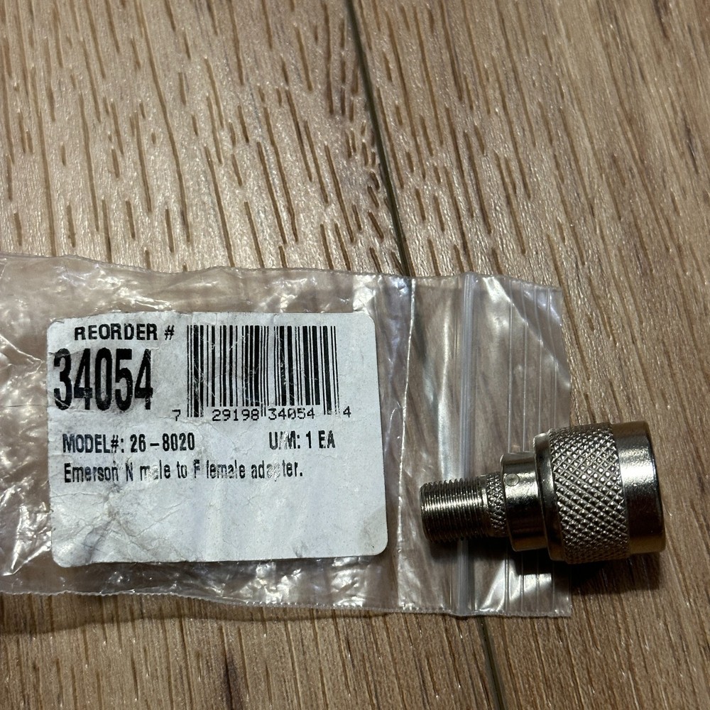 Emerson 26-8020 N Adapter N Male to F Female Adapter Connector
