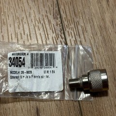 Emerson 26-8020 N Adapter N Male to F Female Adapter Connector