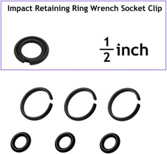 (3+3Sets) 1/2� and 3/8″ Impact Retaining Ring Clip Impact Friction Ring with …