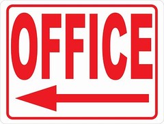 Office Sign w/ Directional Arrows. Size & Arrow Options. Site Sales Offices