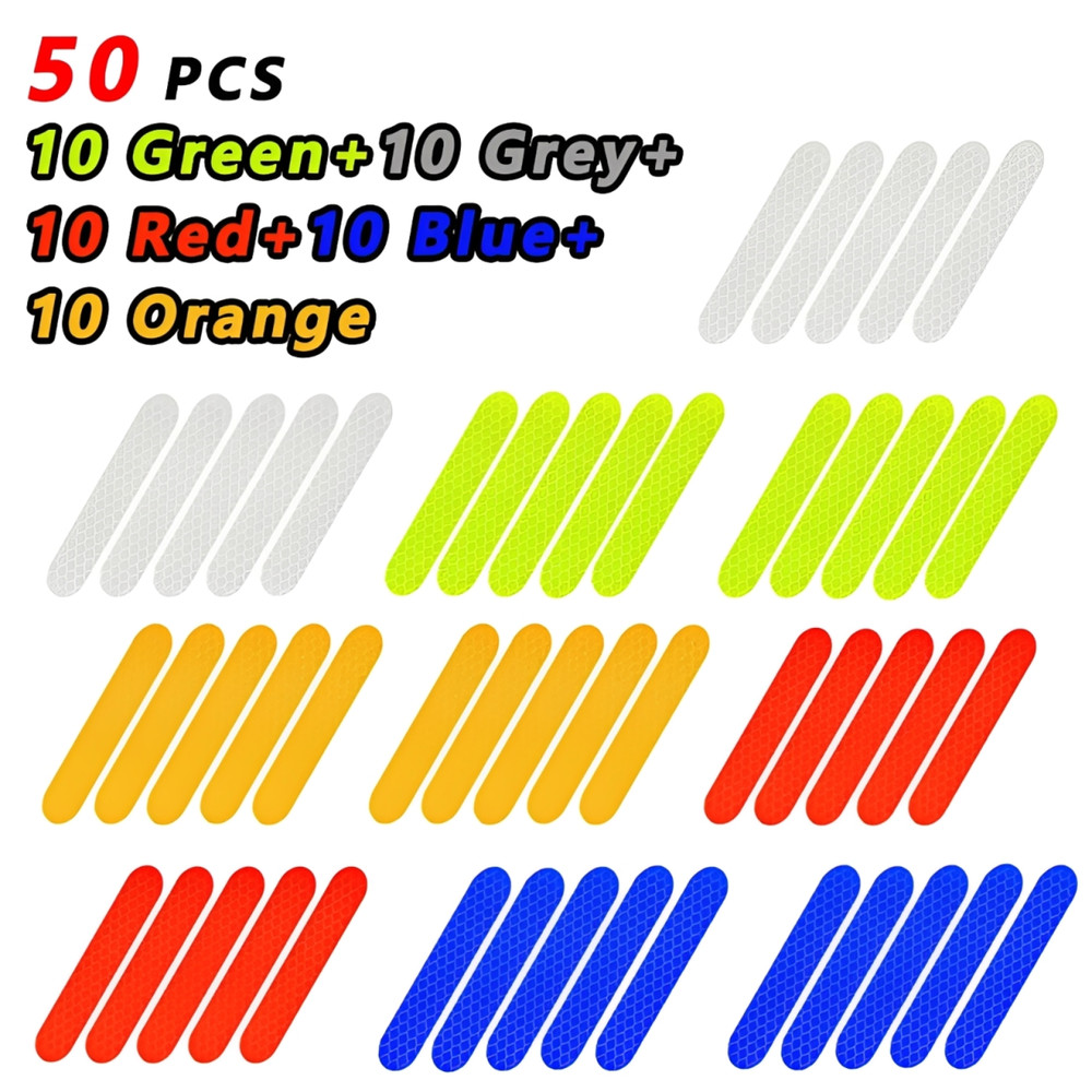 Reflective Stickers 10-80 PCS High Visibility Reflective Tape Waterproof Strips