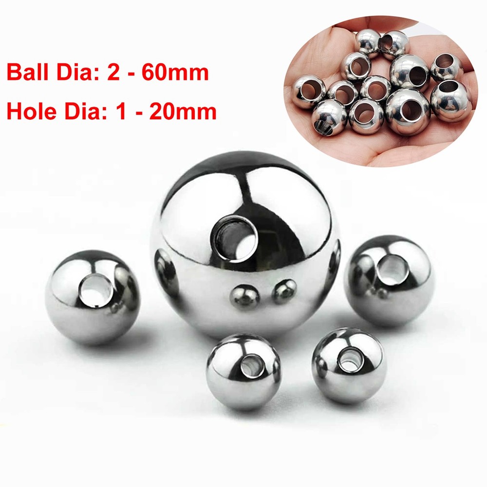 Ø 2mm-60mm Stainless Steel Ball Bearing Bead Ball with Through Hole Unthreaded