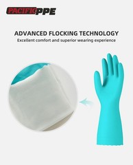 2 Pairs Reusable Dishwashing Cleaning Gloves with Latex , Cotton Lining, Kitc…