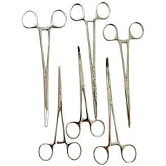 6 Count – Straight and Curved Hemostat Forceps 6.25″ + 7.25″ + 8″ Ratcheting